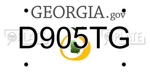 D905TG Georgia License Plate