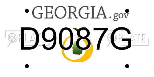 D9087G Georgia License Plate
