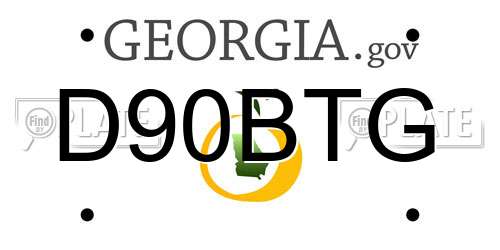 D90BTG Georgia License Plate