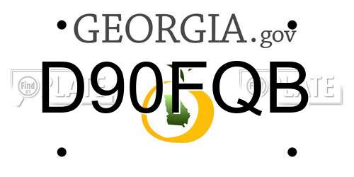 D90FQB Georgia License Plate
