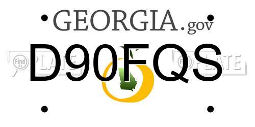 D90FQS Georgia License Plate
