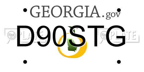 D90STG Georgia License Plate