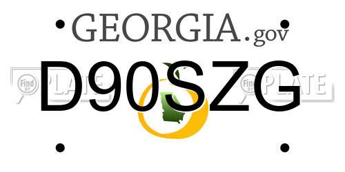 D90SZG Georgia License Plate