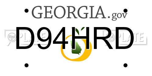 D94HRD Georgia License Plate