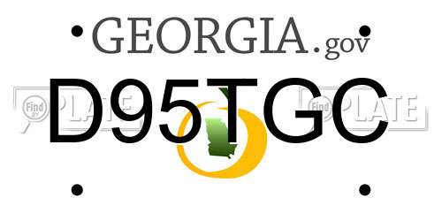 D95TGC Georgia License Plate