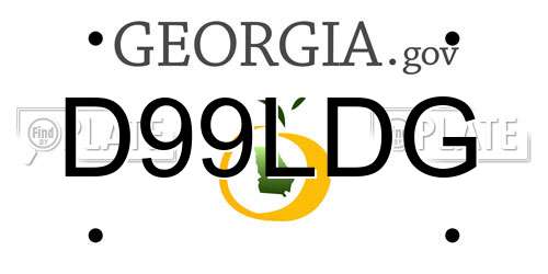 D99LDG Georgia License Plate