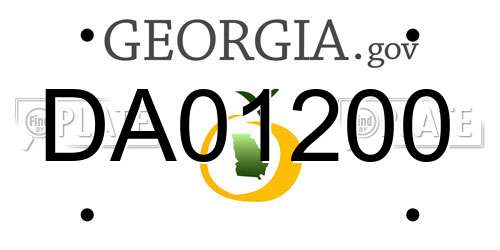 DA01200 Georgia License Plate