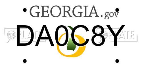 DA0C8Y Georgia License Plate