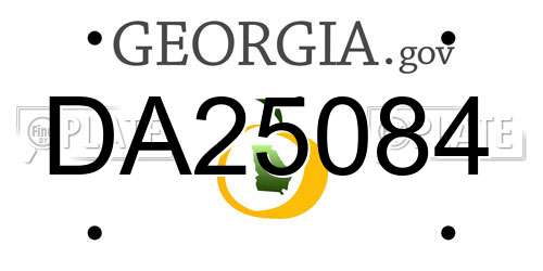 DA25084 Georgia License Plate