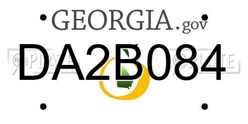 DA2B084 Georgia License Plate