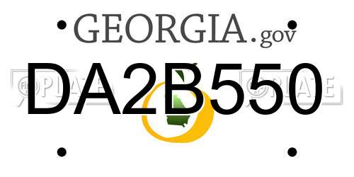 DA2B550 Georgia License Plate