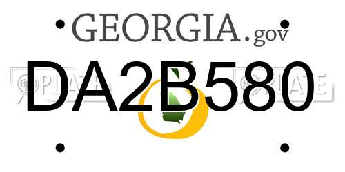 DA2B580 Georgia License Plate