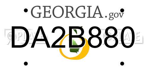 DA2B880 Georgia License Plate