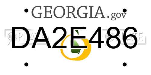 DA2E486 Georgia License Plate