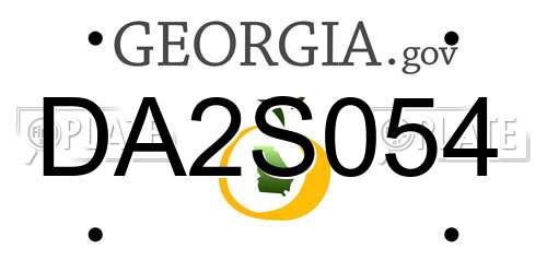DA2S054 Georgia License Plate