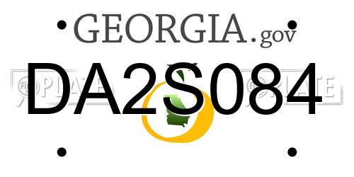DA2S084 Georgia License Plate