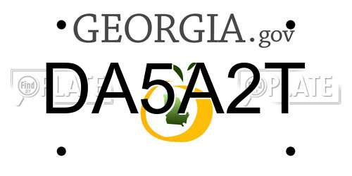 DA5A2T Georgia License Plate