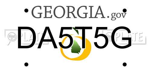 DA5T5G Georgia License Plate