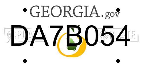 DA7B054 Georgia License Plate
