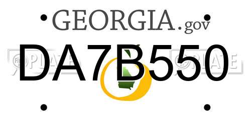 DA7B550 Georgia License Plate