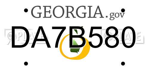 DA7B580 Georgia License Plate