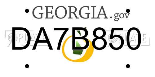 DA7B850 Georgia License Plate