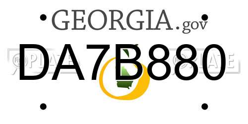 DA7B880 Georgia License Plate