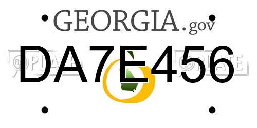 DA7E456 Georgia License Plate