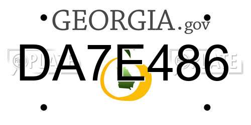 DA7E486 Georgia License Plate
