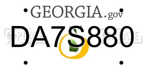 DA7S880 Georgia License Plate