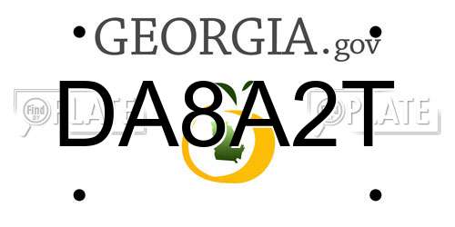 DA8A2T Georgia License Plate