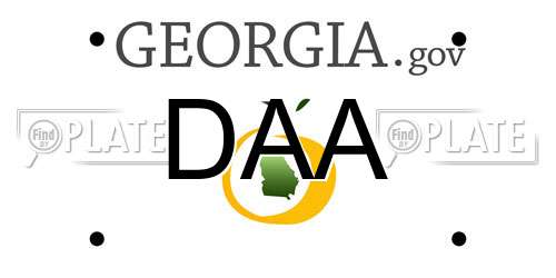 DAA Georgia License Plate