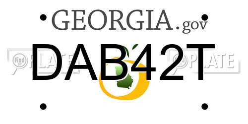 DAB42T Georgia License Plate