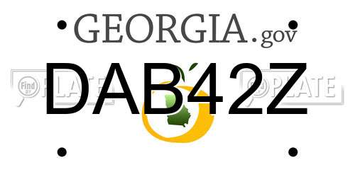 DAB42Z Georgia License Plate