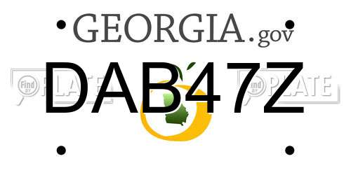 DAB47Z Georgia License Plate
