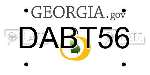 DABT56 Georgia License Plate