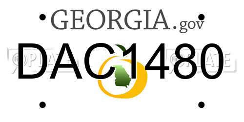 DAC1480 Georgia License Plate