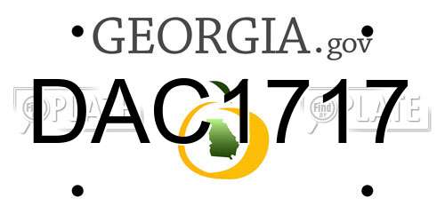 DAC1717 Georgia License Plate