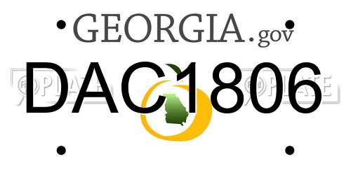 DAC1806 Georgia License Plate