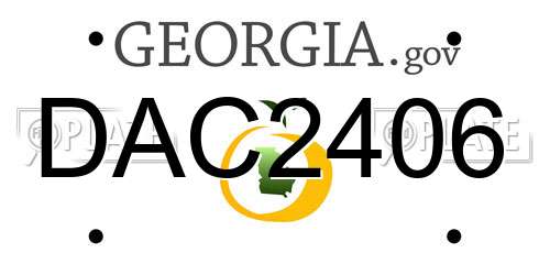 DAC2406 Georgia License Plate