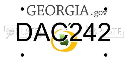 DAC242 Georgia License Plate