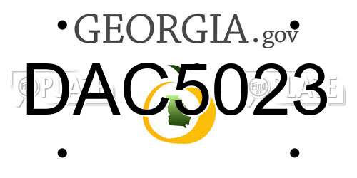 DAC5023 Georgia License Plate