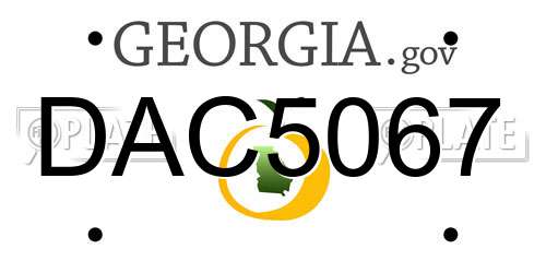 DAC5067 Georgia License Plate