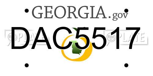DAC5517 Georgia License Plate