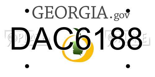 DAC6188 Georgia License Plate