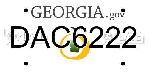 DAC6222 Georgia License Plate