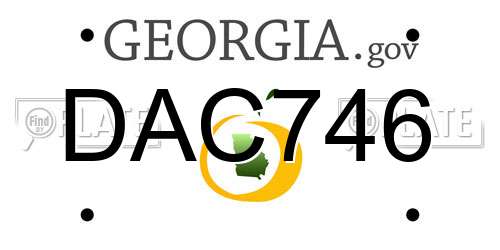 DAC746 Georgia License Plate