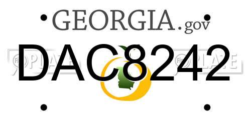 DAC8242 Georgia License Plate