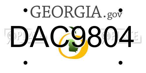 DAC9804 Georgia License Plate