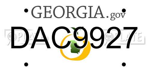DAC9927 Georgia License Plate